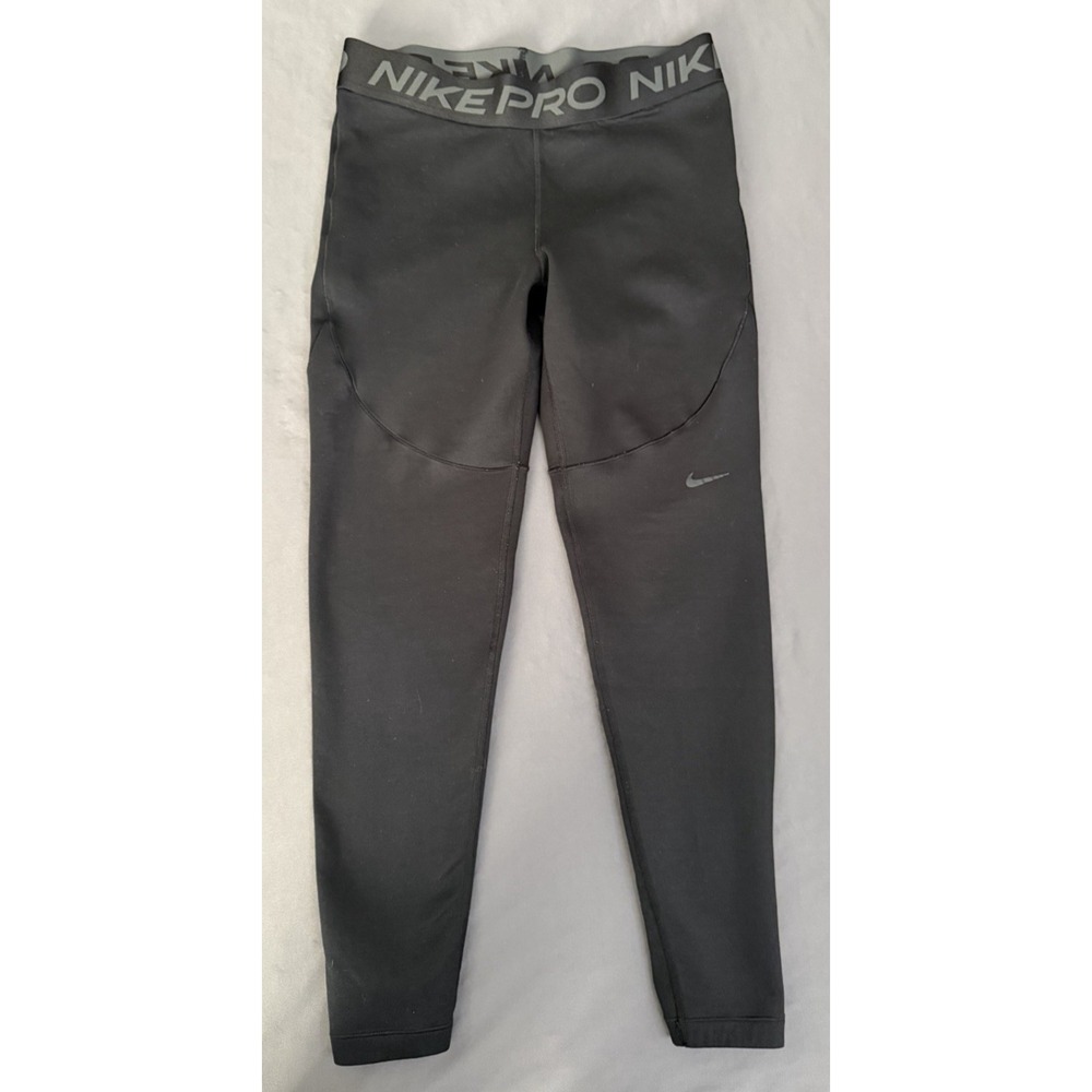 Nike Pro Dri Fit Training Leggings Womens Size Large Black Athletic Warm CU4595